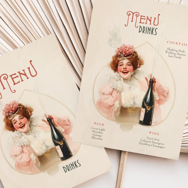 "Joyful Champagne Celebration Menu & Drinks Card" Einladung (Von Creator hochgeladen)