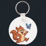 Joyful Chase – Happy Squirrel & Butterfly Schlüsselanhänger<br><div class="desc">A playful squirrel chasing a colorful butterfly – this lively,  adorable scene is perfect for anyone who loves nature,  animals,  and positive vibes! Great as a gift for kids,  forest adventure lovers,  and anyone who appreciates a smile every day.</div>
