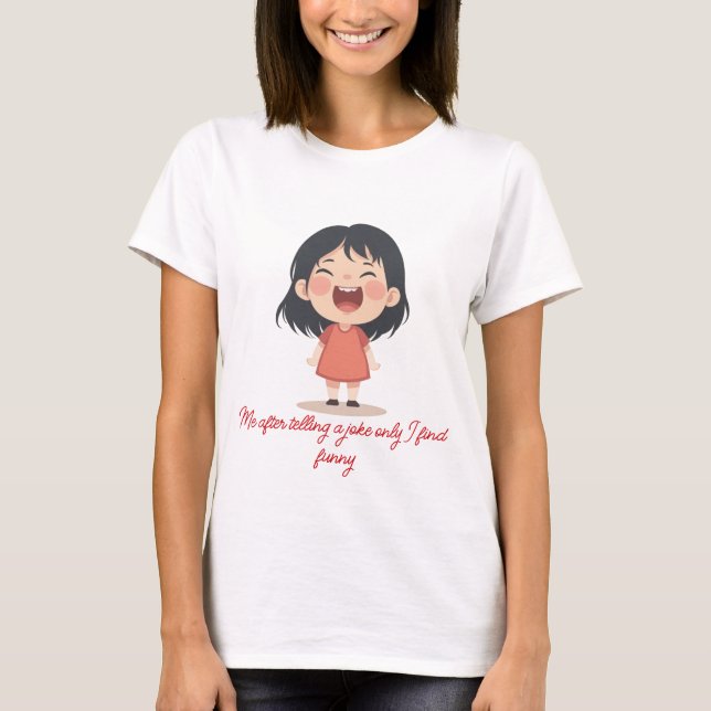 Joyful Chibi Girl Laughing T-Shirt (Vorderseite)