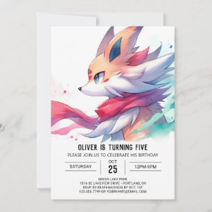 Joyful Children Fox Geburtstag Einladung