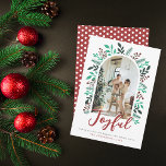 Joyful Christmas Arch Berries Foliage Foto Feiertagskarte<br><div class="desc">Weihnachts-Weihnachtskarte Berries Foliage Foto Urlaubskarte</div>