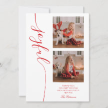 Joyful Christmas Calligrafy Script Foto Picture