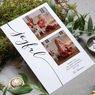 Joyful Christmas Calligrafy Script Foto Picture Feiertagskarte