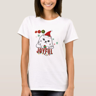 Joyful Christmas Cat T-Shirt