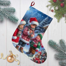 Joyful Christmas Children Großer Weihnachtsstrumpf