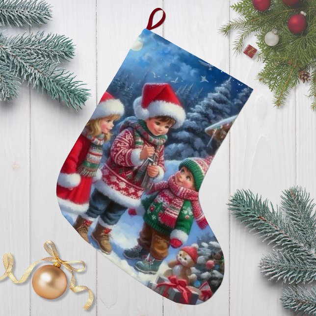 Joyful Christmas Children Großer Weihnachtsstrumpf (Von Creator hochgeladen)