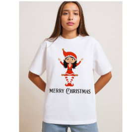 Joyful Christmas Elf - Happy Holiday Tri-Blend Shirt