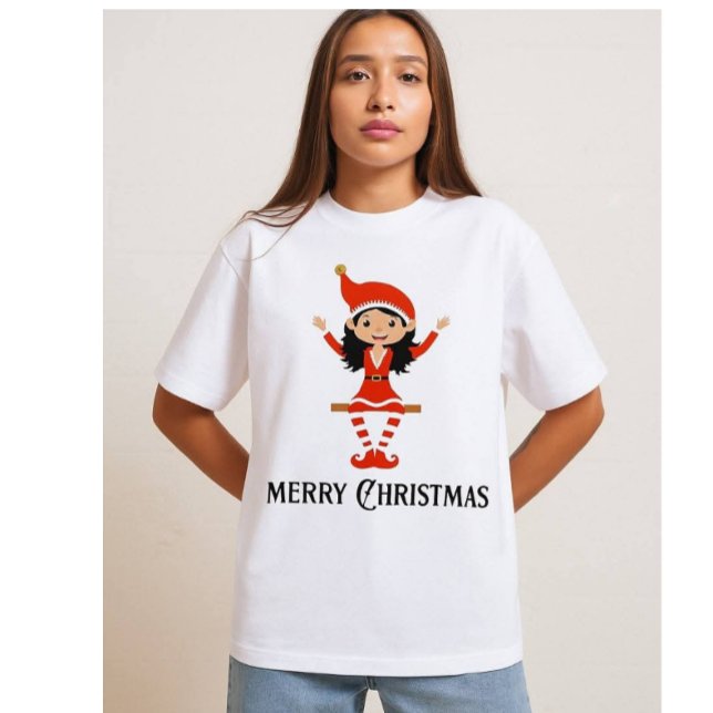 Joyful Christmas Elf - Happy Holiday  Tri-Blend Shirt (Von Creator hochgeladen)