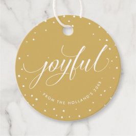 JOYFUL CHRISTMAS GIFT Elegantes kalligraphisches G Geschenkanhänger