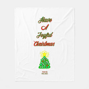 Joyful Christmas Medium Fleece Blanket