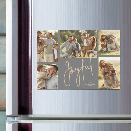 JOYFUL Christmas Photo Collage Magnetic Cards Magnetkarte