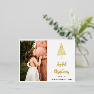Joyful Christmas Pregnancy Foto Folien Feiertagspostkarte