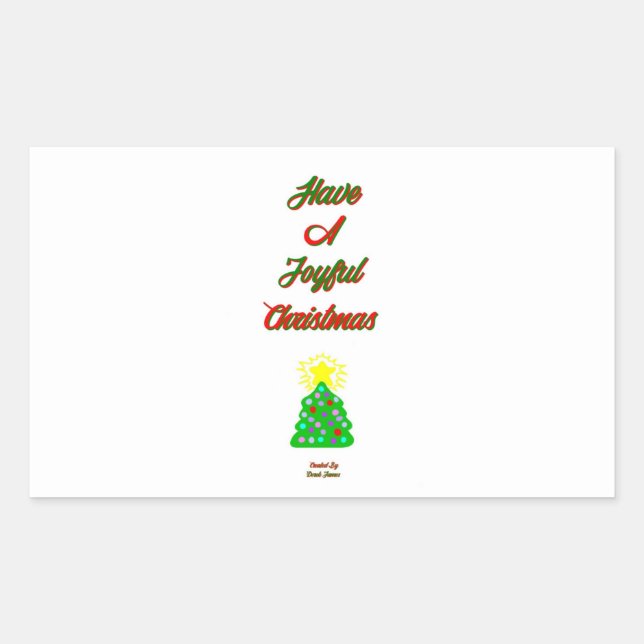 Joyful Christmas Rectangle Sticker (Vorderseite)
