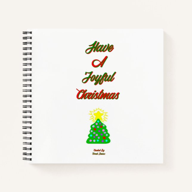 Joyful Christmas Spiral Notebook Notizbuch (Vorderseite)