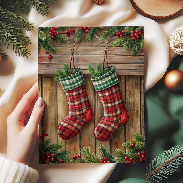 Joyful Christmas stocking tissue paper pine wreath Seidenpapier (Joyful Christmas stocking tissue paper pine wreath)