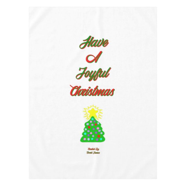 Joyful Christmas Tablecloth Tischdecke (Vorderseite)