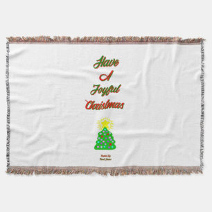 Joyful Christmas Throw Blanket Decke