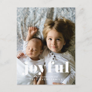 Joyful Christmas Vollblut Foto Feiertagspostkarte