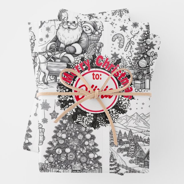 Joyful Colors Christmas Wrap Geschenkpapier Set (Beispiel)