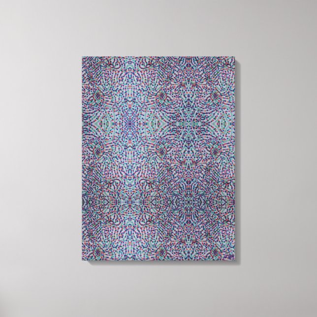 Joyful Confetti Mosaic Stretched Canvas Print Leinwanddruck (Vorderseite)