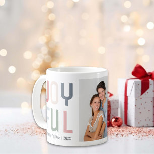 Joyful Couple Foto Weihnachten Kaffeetasse