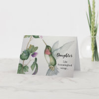 Joyful Daughter Birthday Hummingbird Elegant