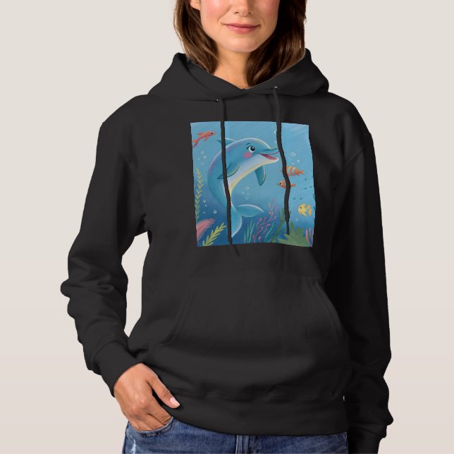 Joyful Dolphin Moments Hoodie (Vorderseite)