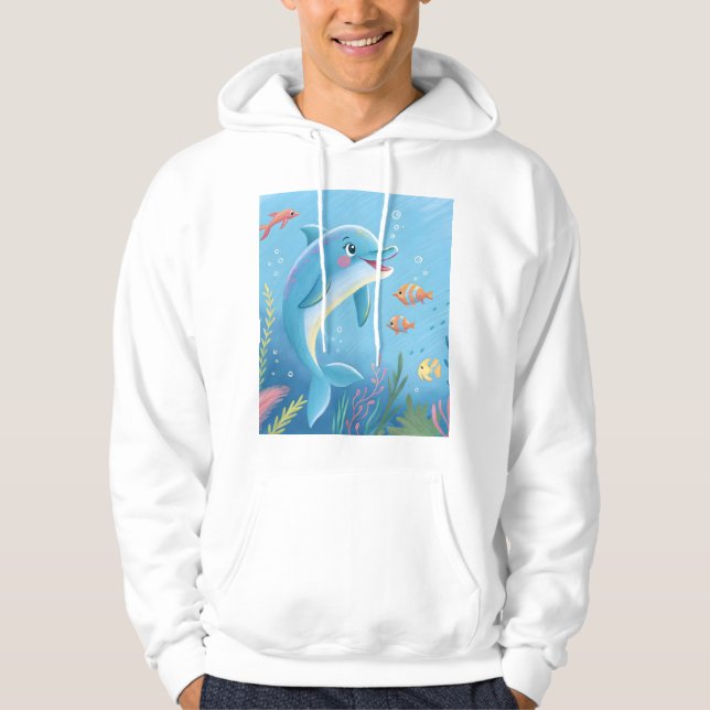Joyful Dolphin Moments Hoodie (Vorderseite)