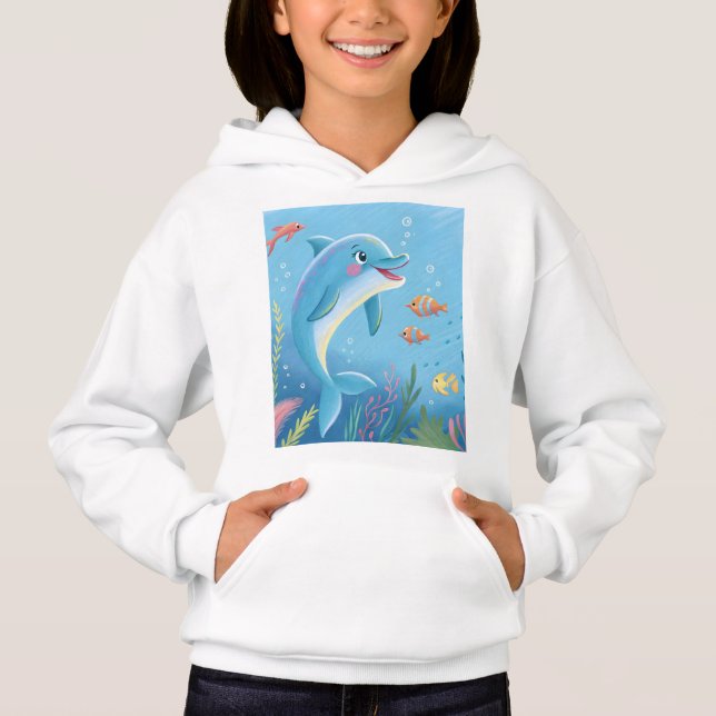 Joyful Dolphin Moments Hoodie (Vorderseite)