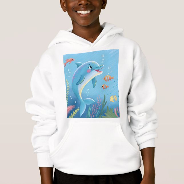 Joyful Dolphin Moments Hoodie (Vorderseite)