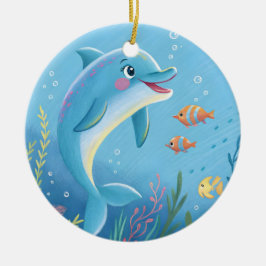 Joyful Dolphin Moments Keramik Ornament
