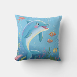 Joyful Dolphin Moments Kissen