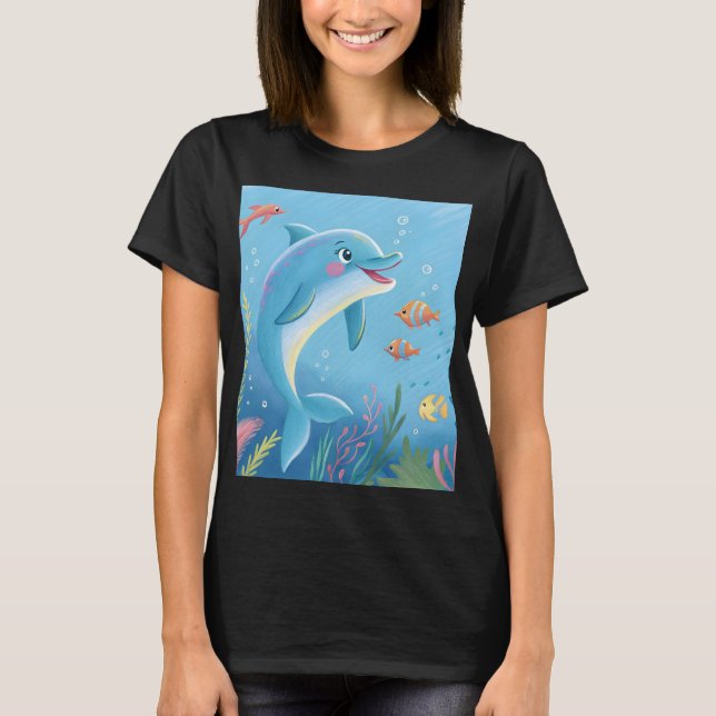 Joyful Dolphin Moments T-Shirt (Vorderseite)