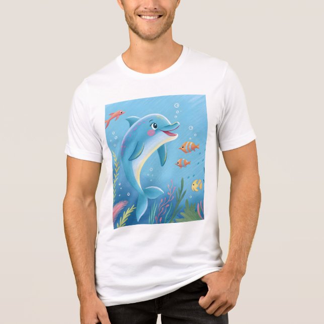 Joyful Dolphin Moments Tri-Blend Shirt (Vorderseite)
