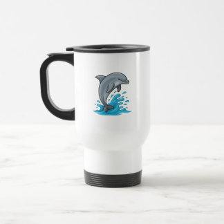 Joyful Dolphin Splash - Mug Reisebecher