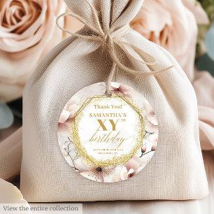 Joyful Dusty Pink Elfenbein Gold Geburtstags Liebe Geschenkanhänger