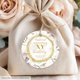 Joyful Dusty Pink Elfenbein Gold Geburtstags Liebe Geschenkanhänger