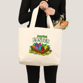 Joyful Easter -Easter Tote Bag Jumbo Stoffbeutel
