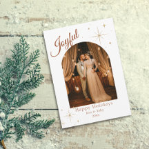 Joyful Elegant Foto Weihnachtskarte