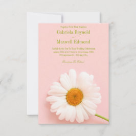 Joyful Elegant Nature White Daisy Wedding Einladung