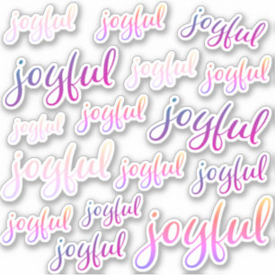 Joyful farbenfrohe Pink Script Girls Urlaub Aufkleber