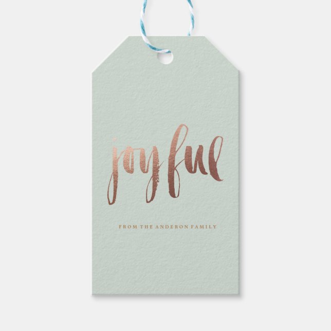 JOYFUL Feiertage Weihnachtsfeiertage Geschenktags Geschenkanhänger (Vorderseite)