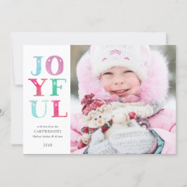 JOYFUL FERIEN Whimsical Pastel One Foto Feiertagskarte