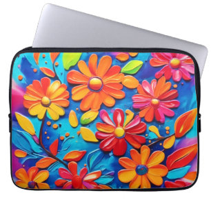 Joyful Floral Painting Laptopschutzhülle