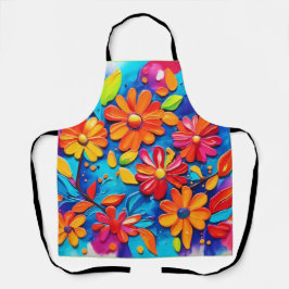Joyful Floral Painting Schürze