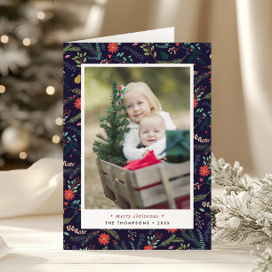 Joyful Foliage   Folgekarte Weihnachtsfotokarte Feiertagskarte