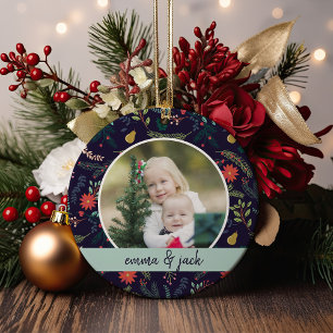 Joyful Foliage Foto Keramikornament