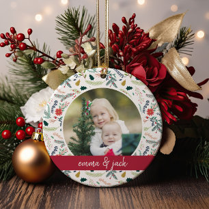 Joyful Foliage Foto Keramikornament