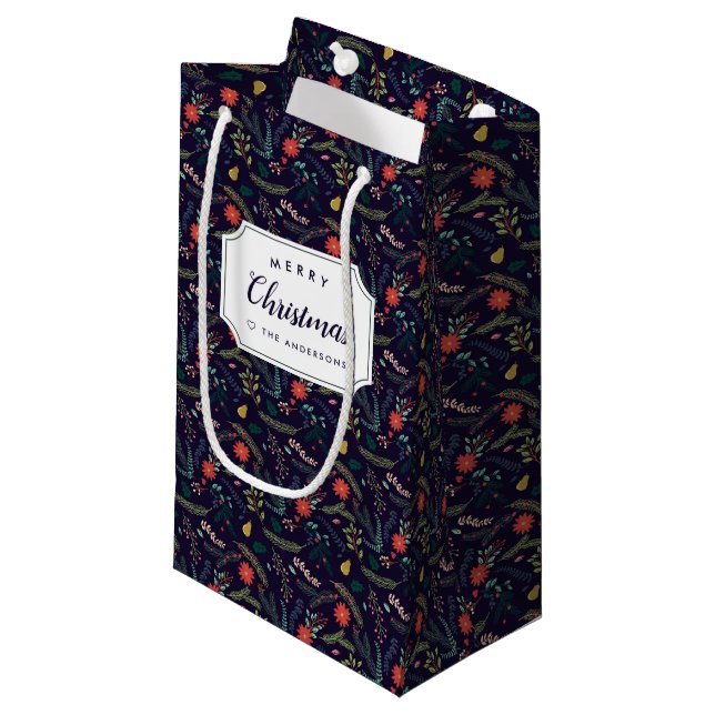 Joyful Foliage Personalisiert Urlaub Kleine Geschenktüte (Vorderseite Schrägansicht)