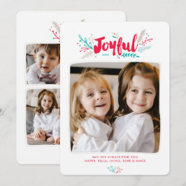 Joyful Folies Weihnachtsfeiertag 4 Foto Flat Card Einladung